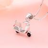Серебряный кулон S925 с электромобилем, едущим на моем любимом мотоцикле, для мужчин и женщин, для пары, милые серебряные украшения