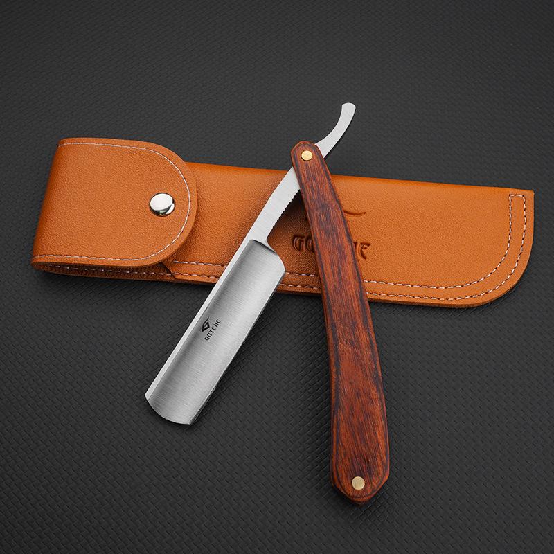 Бритва для парикмахерской в ретро-стиле: Старомодная ручная бритва для лица, головы и укладки волос