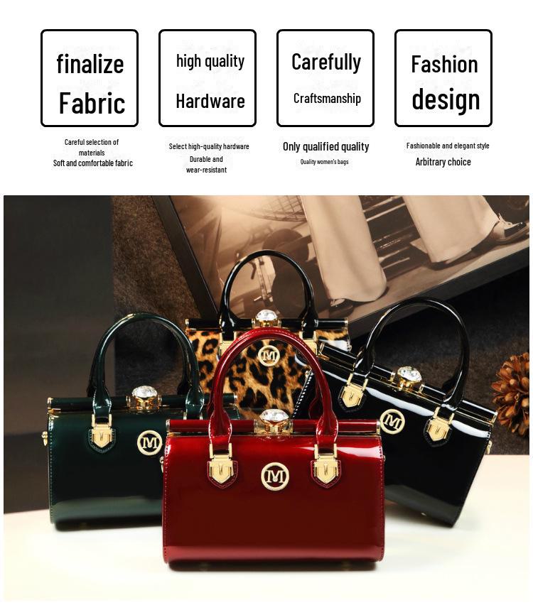 Женская сумка через плечо и руку со стразами 2024 года — стильная форма подушки из яркой кожи