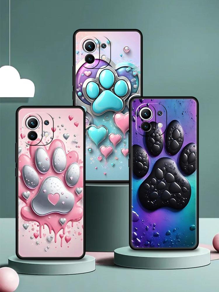 Чехол для телефона Og Paw Print Aesthetics для Xiaomi Mi 17 15 14 13 12 11 Ultra 15T 14T 13T 12T 11T Pro Lite 5G Мягкий корпус из ТПУ