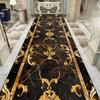 European Style Luxury Long Corridor Carpet Red Carpet Non-slip Stair Floor Mat Customizable Wedding Hall Passageway Corridor Rug