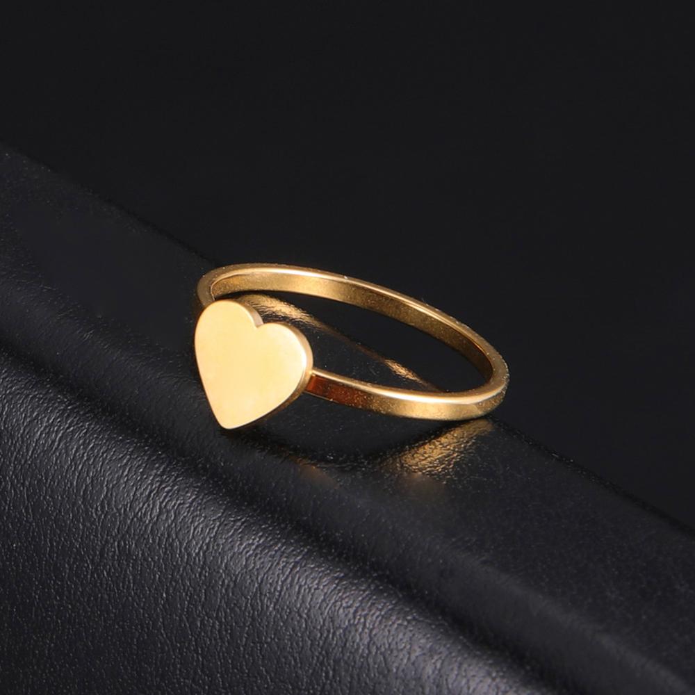 Cazador Minimlaist Heart Rings for Women Gold Color Wedding Engagement Finger Rings Stainless Steel Jewelry Gifts Wholesale 2026