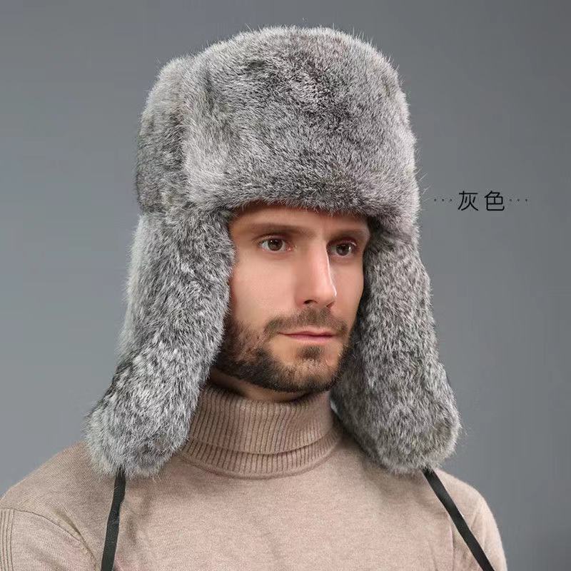 Русский Траппер Советская Ушанка Шапка-бомбер Вязаная Кожаная С Отворотами на Уши Меховая Подкладка Зимняя Шапка для Мужчин Женщин