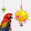 Detachable Bird Cage Toy with Bell Hanging Foraging Ball Creative Parrot Chewing Toy  Bird Training
