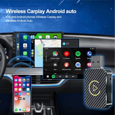 2 в 1 беспроводной адаптер CarPlay и беспроводной адаптер Android Mini Auto, беспроводной адаптер Carplay 5 ГГц WiFi Type-C/USB Plug & Play