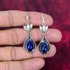 Серьги из лазурита из стерлингового серебра 925 пробы, Ювелирные изделия с драгоценными камнями ручной работы, Подарки для жены, Совершенно новые серьги