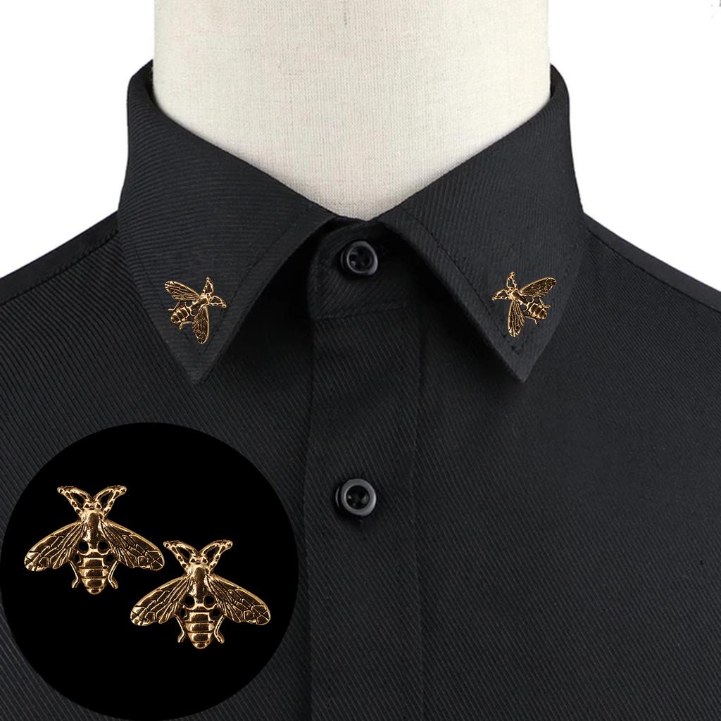 Triangle Shirt Collar Pin for Men and Women Geometric Hollowed Out Brooch Pins Corner Emblem Jewelry Accessories
