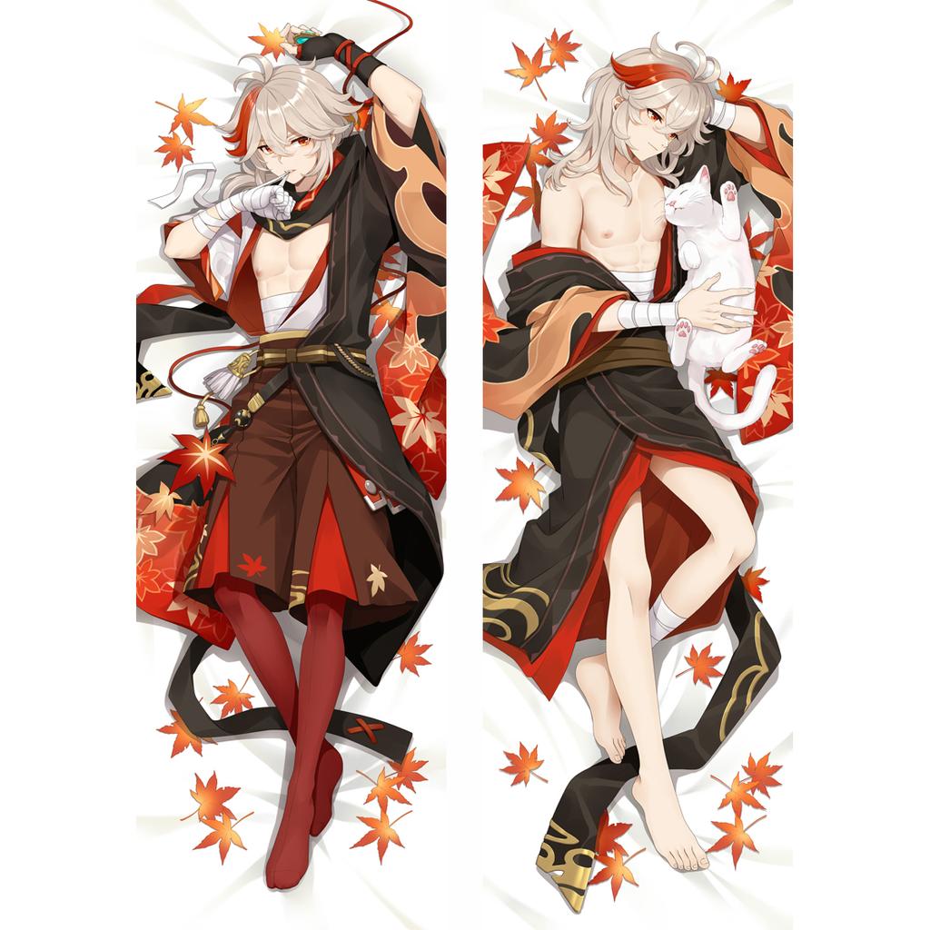 Genshin Impact Kaedehara Kazuha Косплэй обнимающая наволочка для тела Dakimakura Kazuha костюм отаку пледы наволочка наволочка