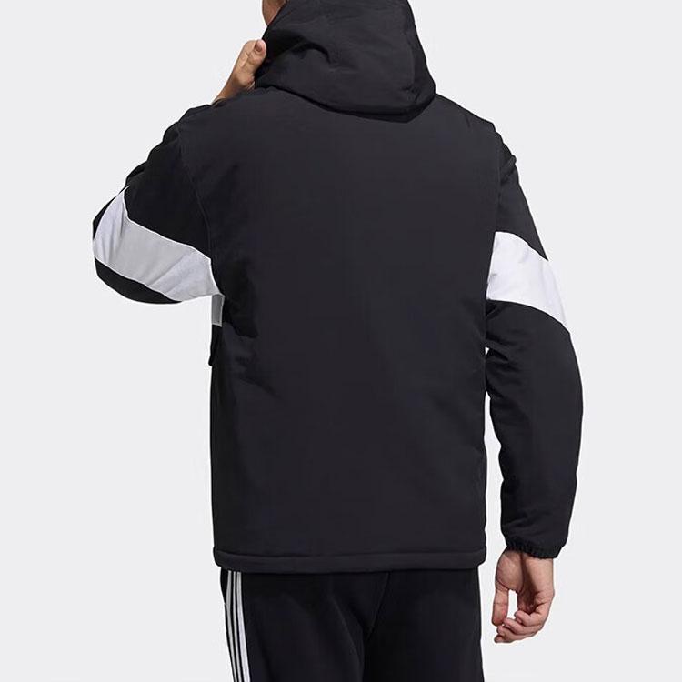 adidas Neo Color Block свободная куртка с длинным рукавом и капюшоном мужские куртки черные белые H45244