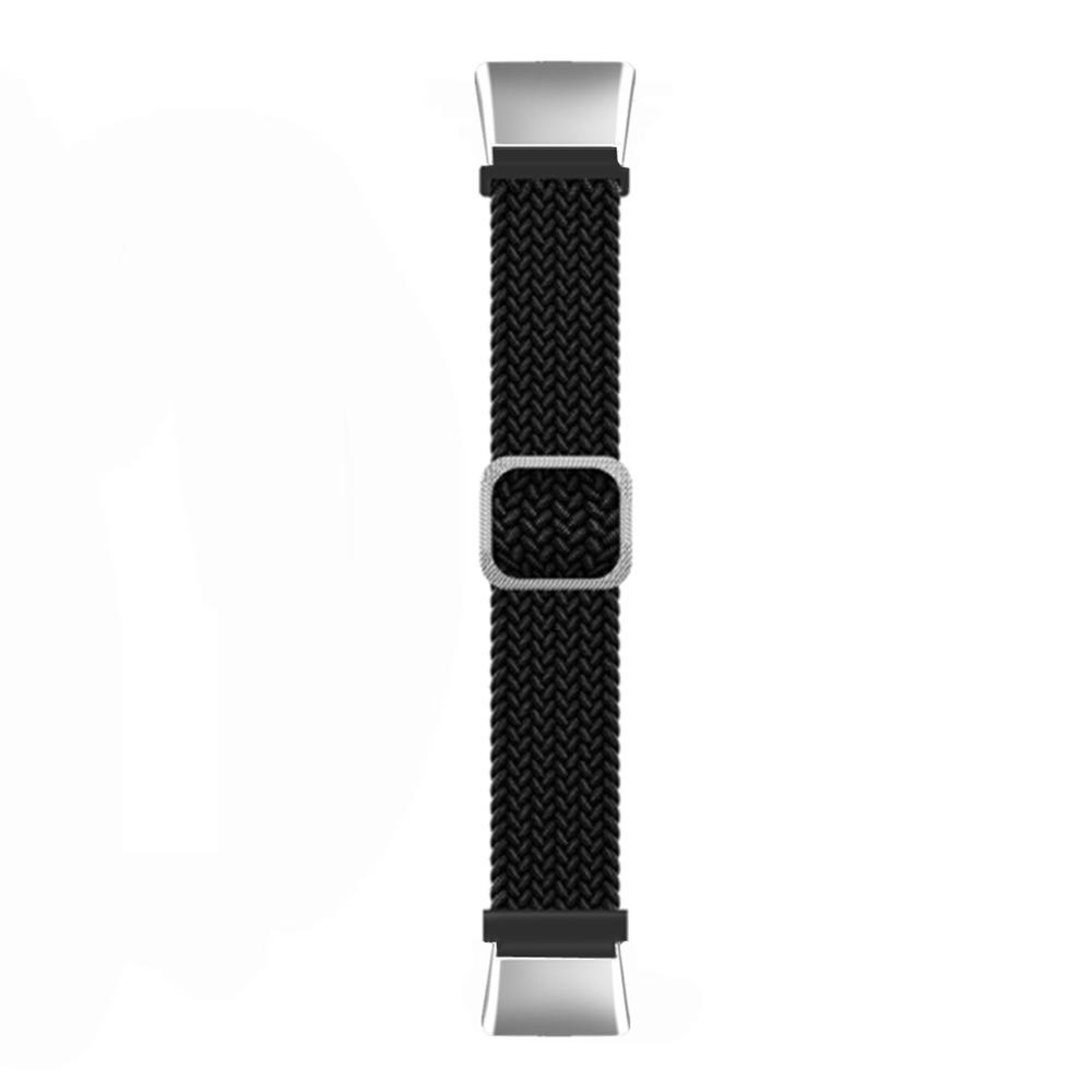 For Oppo Watch Free Replacement Strap Braided Elastic Fabric Watch Band with Silver Connector