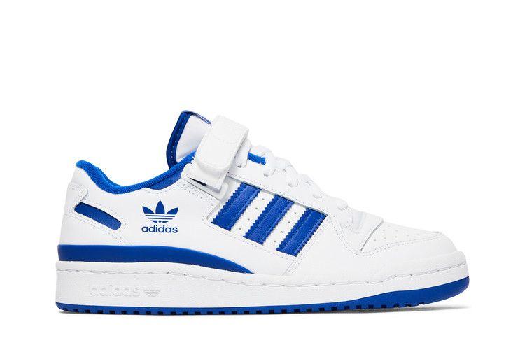 adidas Форум Низкий Белый Королевский Синий (молодежь)