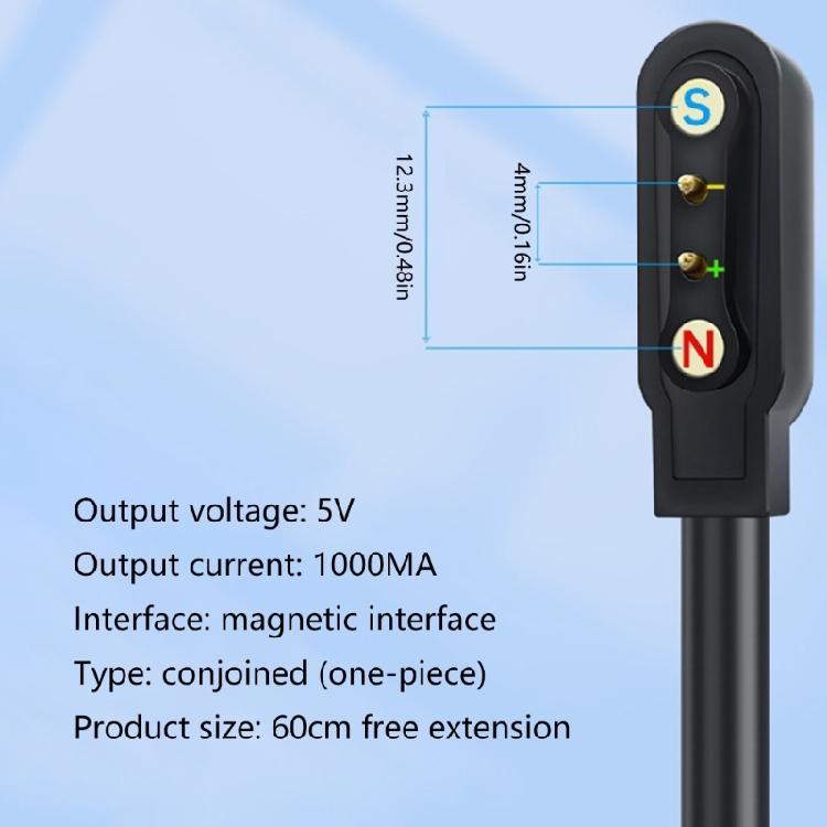 Magnetic USB Charging Cable for LS05/W26/RS4 Smartwatch Replacement USB Magnetic Charging Cradle Dock Stand Cable