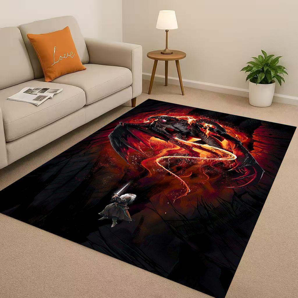 Classic L-Lord of The Rings H-Hobbit Gandalf Legolas Living Room Non-Slip Area Rug Soft Carpet for Bedroom Sofa,Home Doormat