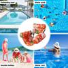 Inflatable Pool Floats for Adult Heavy Duty Pool Lounge Chairs Tropical Plants Pattern Water Floating Hammock for Summer Pool Beach Lake