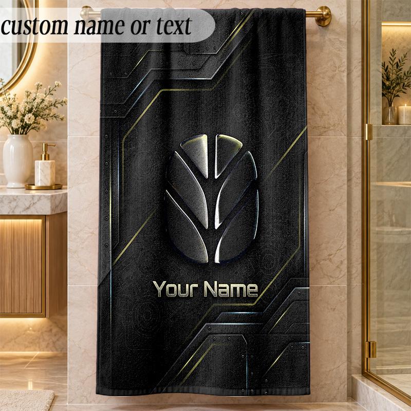 Beach TowelNew Holland Custom Name Text Personalized Soft Towel for Beach Pool Indoor Home Decor Gift