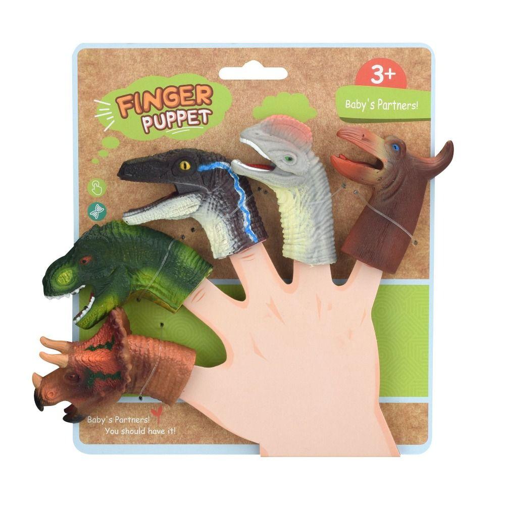 Colorful Mini Animal Hand Puppet Educational Toy Dinosaur Finger Puppet Parent-Child