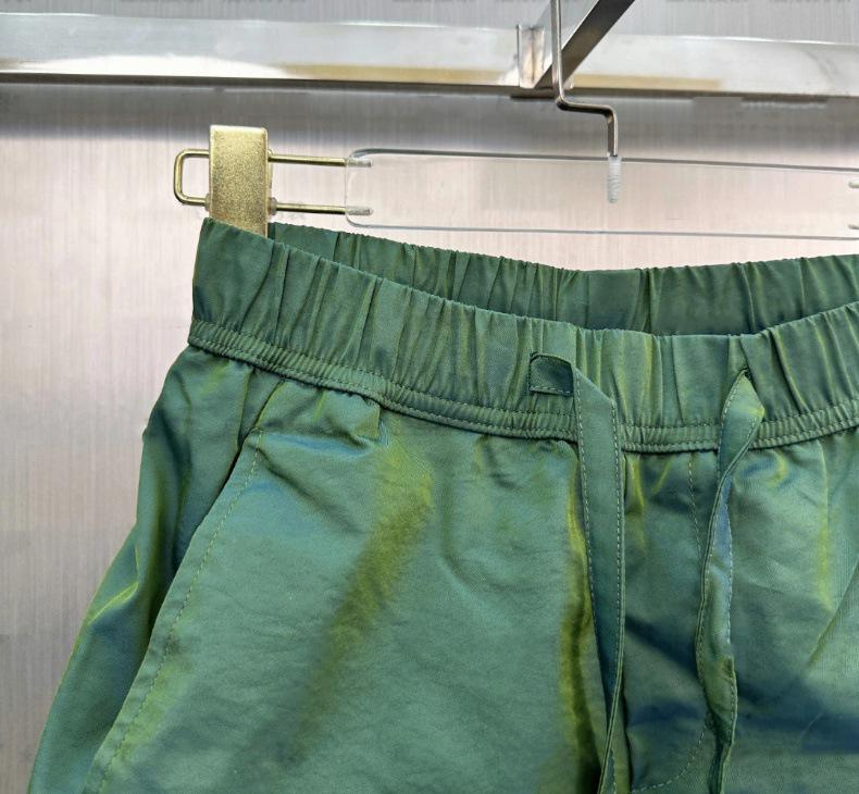 Мужские быстросохнущие гаремные брюки облегающего кроя: Цветовой блок, Эластичная талия, Повседневный летний стиль