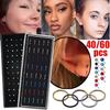40/60Pcs Women Nose Piercing Ring Steel Silver Surgical Hoop Cartilage Stud