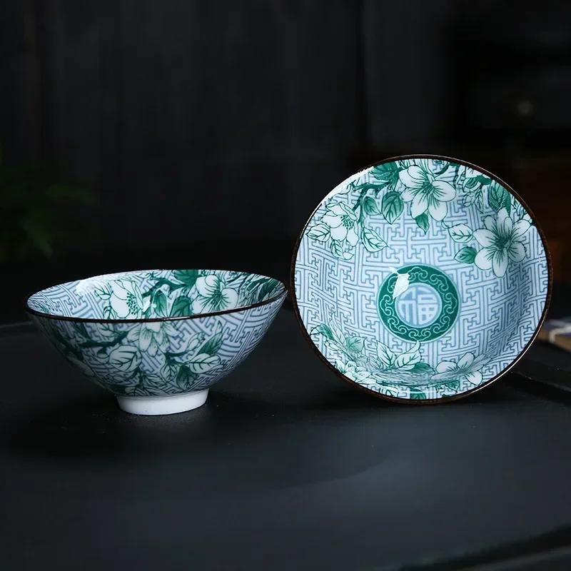 1 шт. китайская бутиковая керамическая чашка для чая, сине-белая фарфоровая чаша для чая, расписанная вручную, чашка для чая для путешествий и медитации, чайный набор 70 мл