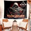 Personalized Name Assassin's Creed Tapestry, Wall Hanging Tapestry, Pattern Tapestry for Dorm Bedroom Living Room Wall Art Photography Backdrop