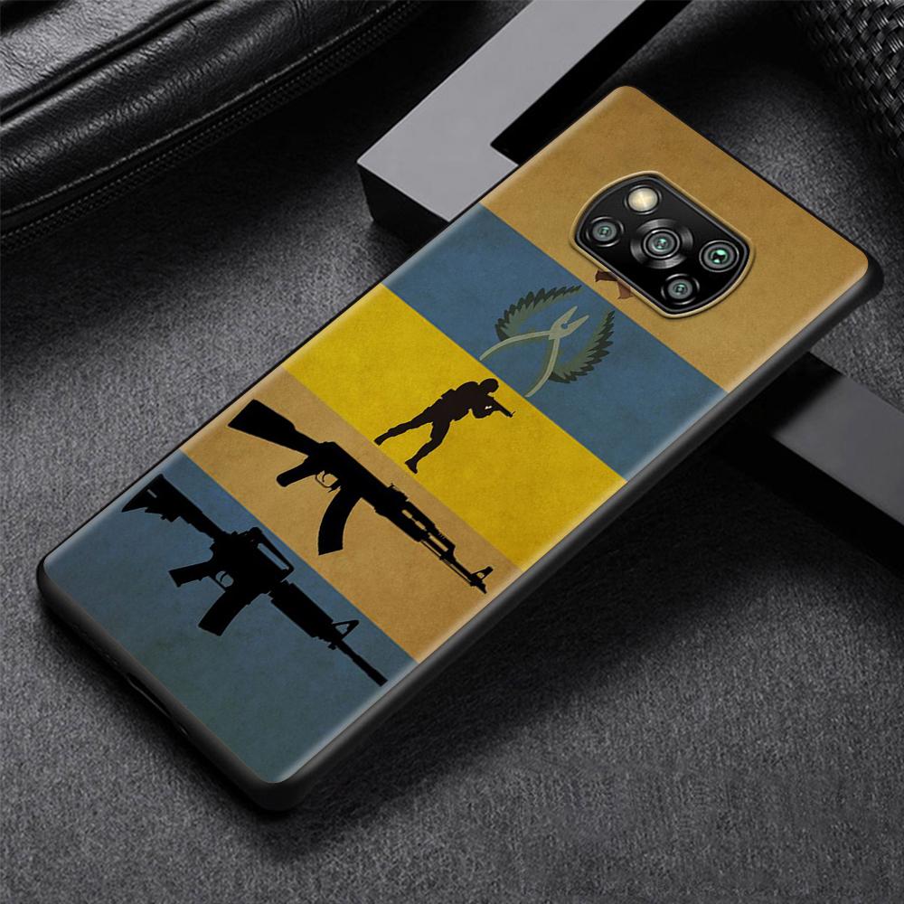 Чехол для игры CS GO для Xiaomi Poco X3 NFC M3 M4 Pocophone F1 F3 Funda Capa Redmi Note 9s 9 8 10 Pro, черный мягкий чехол для телефона