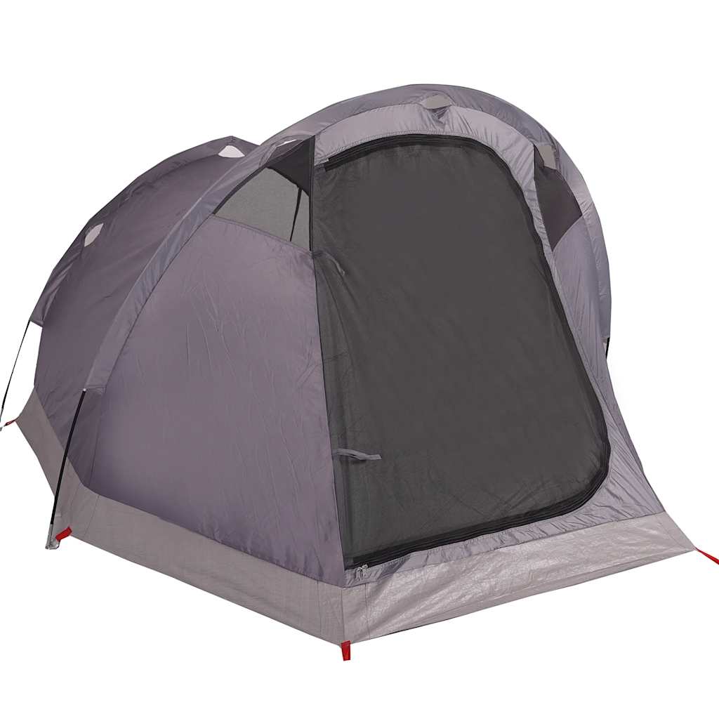 Tunnel Tent for 2 Persons Grey and Orange Waterproof