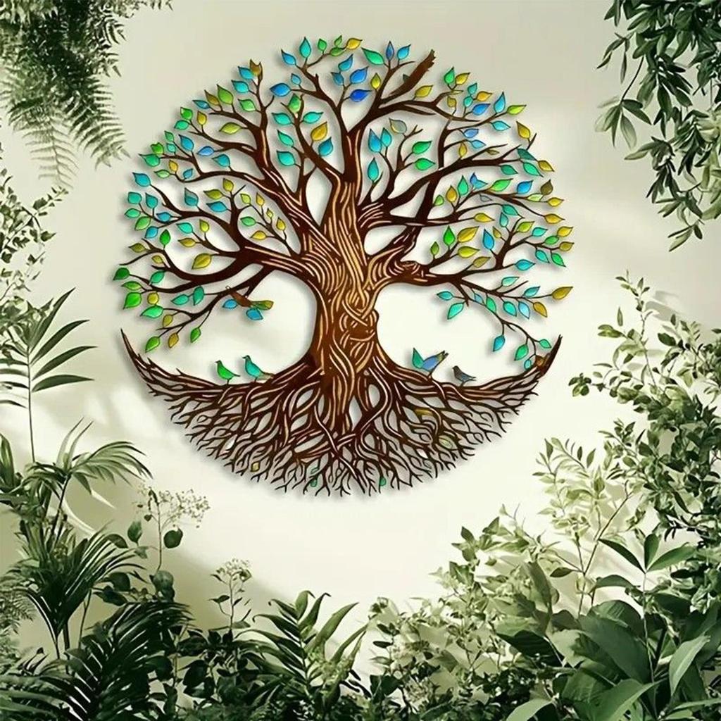 Tree Wall Art Handcrafted Wall Decor Hangable Sculpture Hangable For Indoor Outdoor Kitchen Bedroom Office Garden Patio Porch
