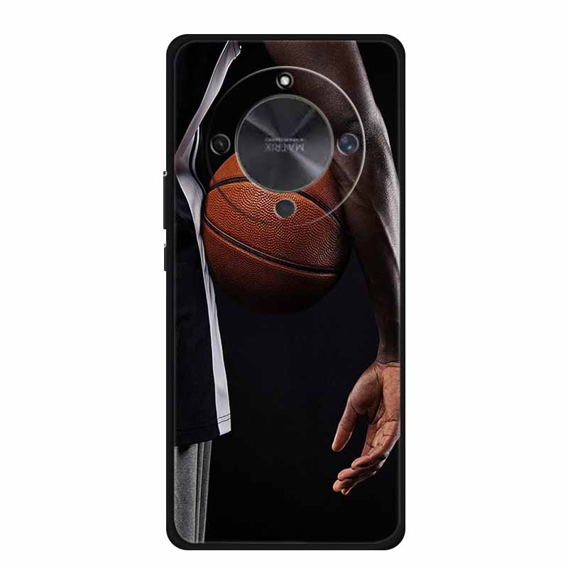 Чехол для телефона для Honor X70 5G 2025 Чехол X 70 Coque Цветы Черный Силикон Мягкая Задняя крышка для Honor X70 Чехлы HonorX70 Funda 6.79"