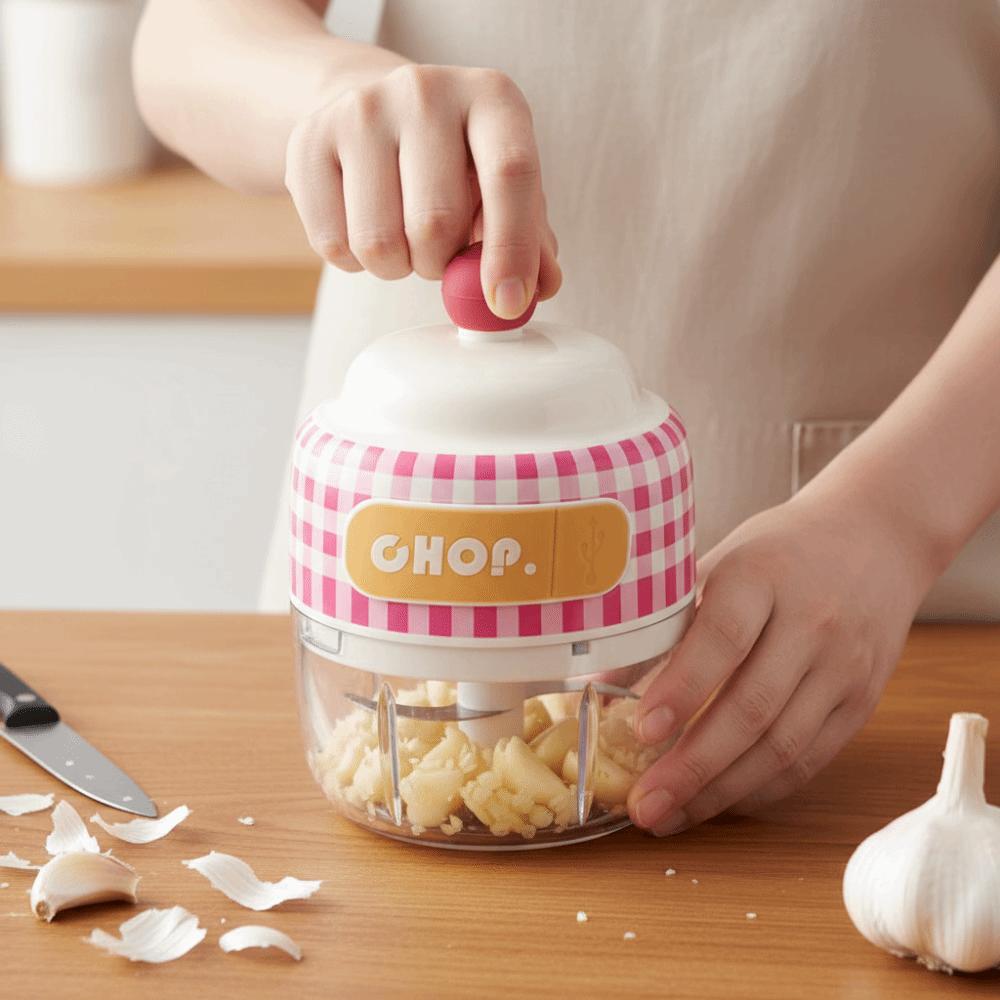 Multifunctional Food Processor Detachable Handheld Garlic Crusher Salad Making