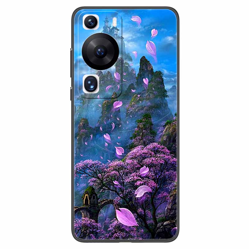 Мягкий чехол для Huawei P60 Pro Защитный TPU Черный Силиконовый Чехол для Huawei P60 P 60 Чехлы для Телефона P60Pro 6.67'' Модный Корпус