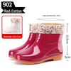 Women's Khaki Low-Cut Non-Slip Waterproof Rain Boots for Spring and Autumn