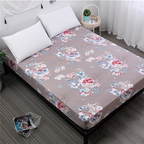 Bedding Fitted Sheet Bed Mattress Cover Printing Mattress Pad Protector Printed Bed Sheet with Elastic 140/160/180/200cm