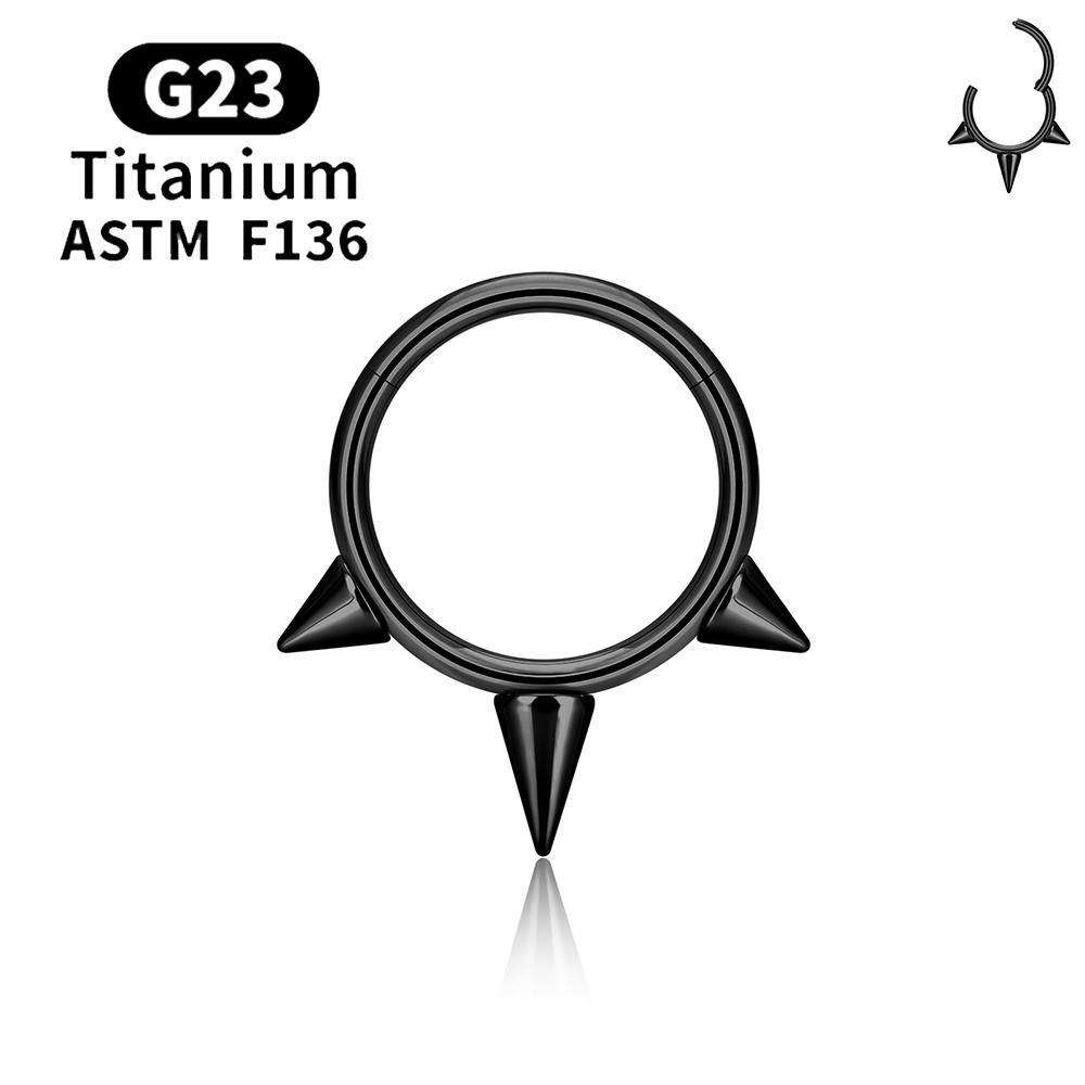 F136 G23 Титановый Пирсинг Септума Кольцо-Кликер 16G Шарнирный Пирсинг Кольца для Носа Обручи Хрящ Хеликс Козелок Серьги Украшения для Тела