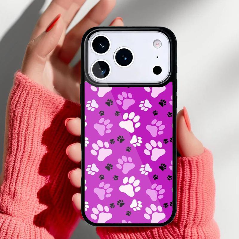 Мягкий чехол для телефона с дизайном лапки кошки и собаки для iPhone 17 16 15 14 13 Pro Max Задняя крышка для 12 11 Pro Coque