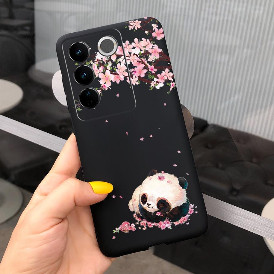 Чехол для Vivo V27 Pro Задняя крышка для Vivo V27e Модный чехол-фунда конфетного цвета с рисунком для Vivo V27 5G V 27e V27Pro V2237 V2230 Мягкий чехол