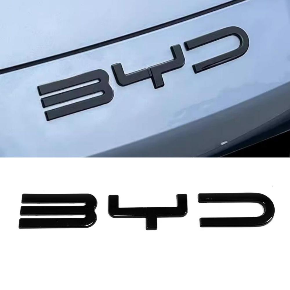 ABS chrome Car Front Bumper Emblem Badge Decal Black Carbon Logo Refit Sticker For BYD SEAl EV DMi 2023 2024 2025 Accessories