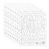 10 Sheets Glitter Letter Stickers Self Adhesive Waterproof Alphabet Number Vinyl Stickers Small Mailbox Decals for Water Bottle Window