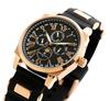 Watch Moon Phase Multi Calendar 5 ATM Water Resistant Business Formal Rubber Belt Limited Model Black Pink Gold [Salvatore Mara] Men's SM22105R-PGBK