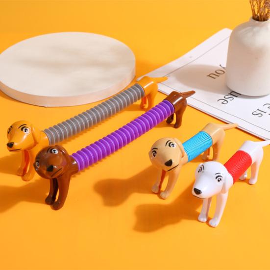 Retractable Toy Various Shapes Stretchable Head Tail 360-degree Twisting Dachshund Dog Fidget Toy