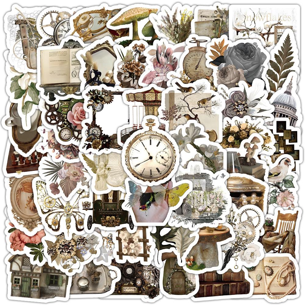 100Pcs/Set Retro Renaissance Art Q-1 Mini Stickers DIY Fashion Decals Stickers