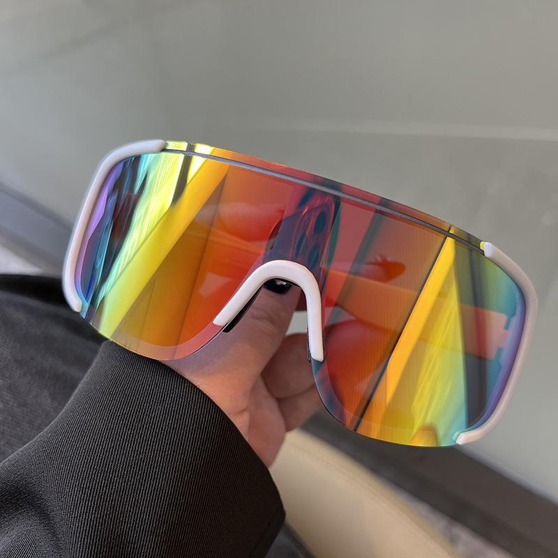 Updated Y2K Style Biking Sun Glasses Wind Shield Sun Glasses for Men and Women Vintage Style-Reflective Sheeting Lens Road Riding Sport Sun Glasses