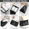 8 шт./компл. Органайзер для путешествий Сумки для хранения Набор упаковочных кубиков для чемодана Кейсы Портажный багаж Одежда Обувь Аккуратный мешочек Складной.-zmt