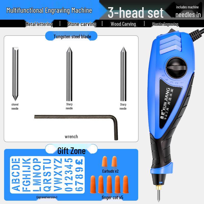 Компактная электрическая гравировальная ручка для металла, камня и бетона