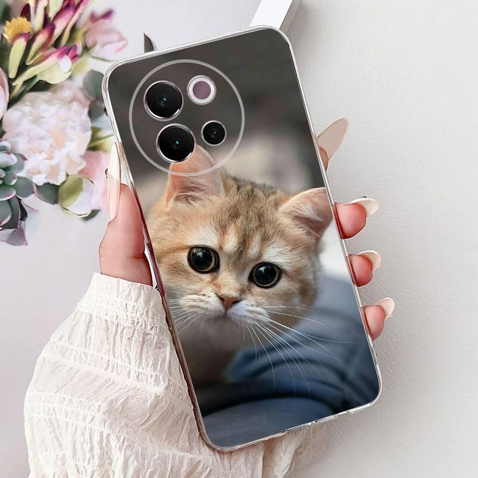 For Vivo V40 Lite 5G Case Transparent Silicone Soft TPU Back Cover Lovely Heart Case For Vivo V40Lite 5G V2341 Shockproof Bumper