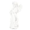 Статуэтка младенца-ангела белая высотой 10,8 дюйма, ручная резьба, богатая деталями, смоляная фигурка херувима для сада