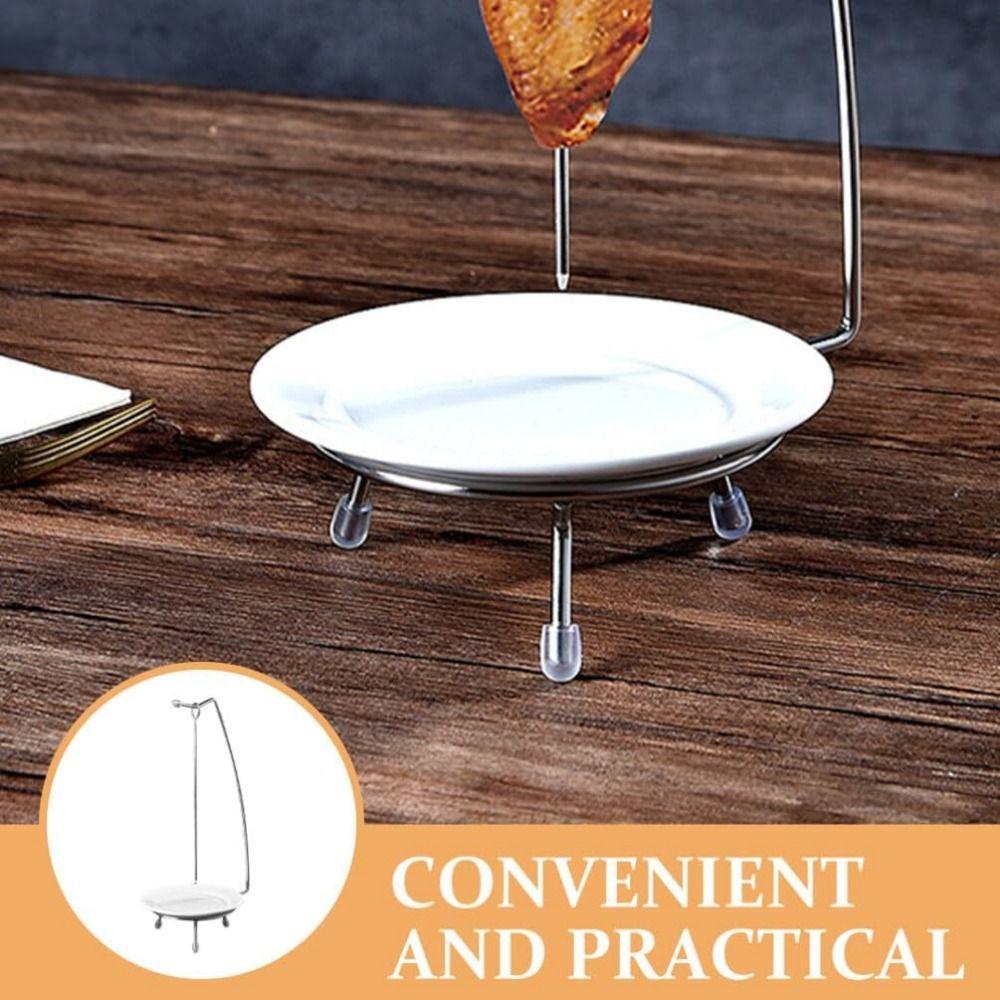 Lightweight BBQ Skewer Set Detachable Hanger Skewer Stand Easy To Use Food Grill  Rack  Backyard