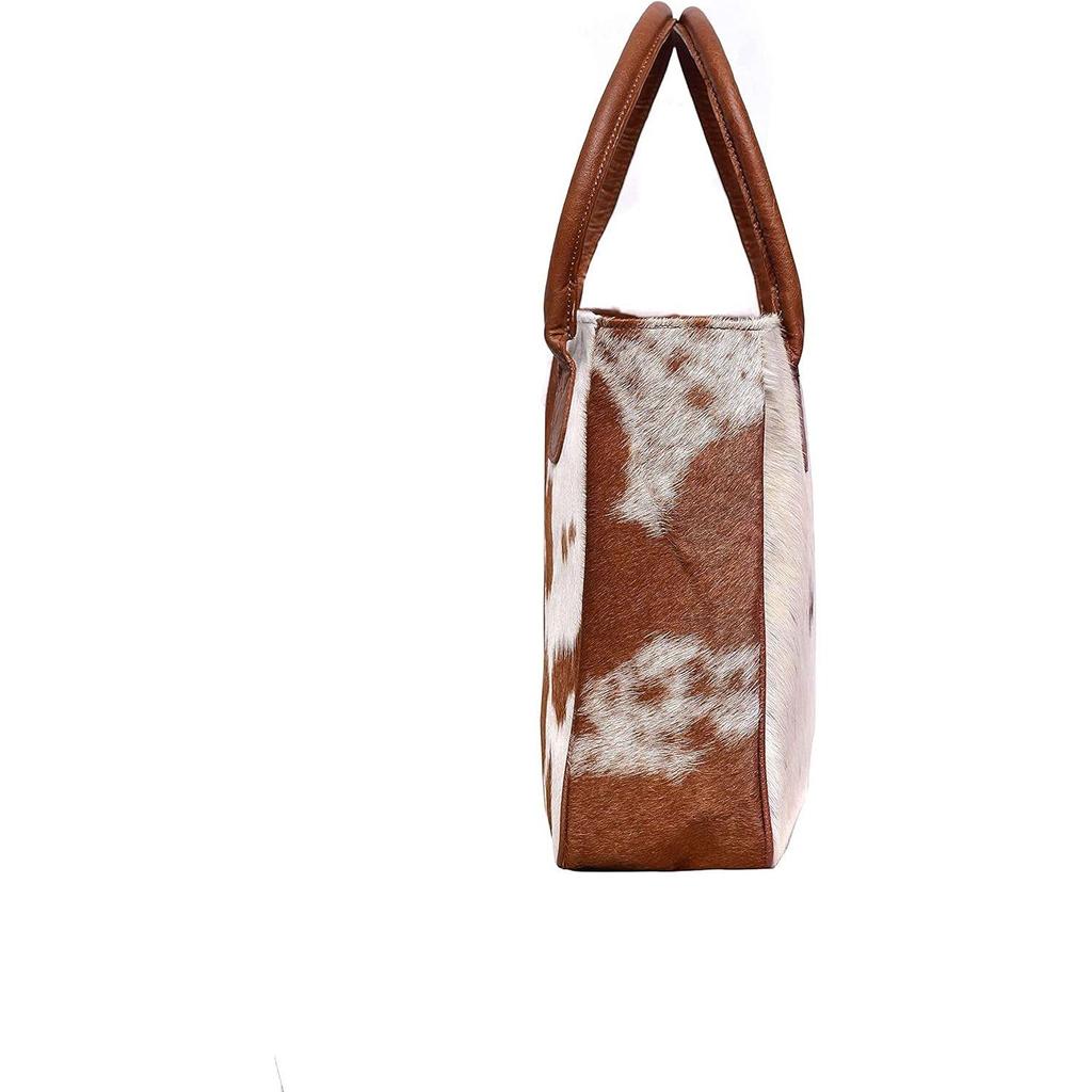 Women's Western Classic Cowhide Tote Bag Shoulder Handbag with Freebie Clutch Shoulder Hand Bag Classical Tote