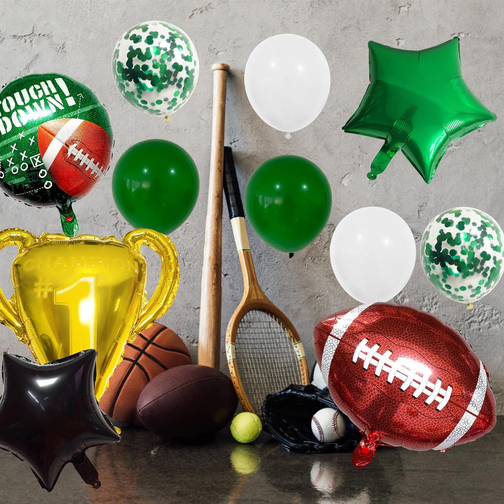 American Football Latex Aluminum Film Balloon Photo Props Football Super Bowl 32 Inch Numbers