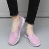 Летние мокасины, розовые пляжные прогулочные туфли, женские повседневные плетеные мягкие лоферы без шнуровки, плетеные кроссовки на плоской подошве