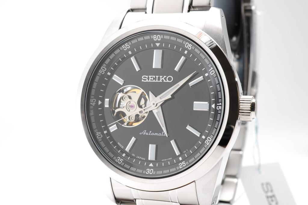 Seiko SCVE053 Черный циферблат Автоматические Механические Скелетон 42мм Мужские Часы Япония Новые